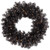 Pre-Lit Artificial Halloween Tinsel Wreath - 24" - Black - Clear Lights - IMAGE 2