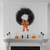 Pre-Lit Artificial Halloween Tinsel Wreath - 24" - Black - Clear Lights - IMAGE 3