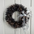 Pre-Lit Artificial Halloween Tinsel Wreath - 24" - Black - Clear Lights - IMAGE 4
