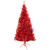Artificial Tinsel Christmas Tree - 7' - Red - Unlit - IMAGE 2
