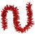 Pre-Lit Tinsel Artificial Christmas Garland - 9' x 8" - Red - Clear Lights - IMAGE 2