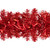 Pre-Lit Tinsel Artificial Christmas Garland - 9' x 8" - Red - Clear Lights - IMAGE 5