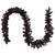 Pre-Lit Tinsel Artificial Christmas Garland - 9' x 6" - Black - Clear Lights - IMAGE 2