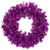 Pre-Lit Tinsel Artificial Christmas Wreath - 24" - Purple - Clear Lights - IMAGE 2