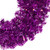 Pre-Lit Tinsel Artificial Christmas Wreath - 24" - Purple - Clear Lights - IMAGE 4