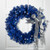 Pre-Lit Artificial Tinsel Christmas Wreath - 24" - Blue - Clear Lights - IMAGE 1