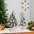 Frosted Pine Tree Duo Christmas Decoration - 12" - Unlit - IMAGE 1
