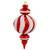 Shatterproof Commercial Size Finial Christmas Ornaments - 10" - Red and White - Set of 4 - IMAGE 4