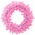 Pre-Lit Artificial Pine Christmas Wreath - 24" - Pink- Clear Lights