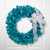 Pre-Lit Artificial Pine Christmas Wreath - 24" - Turquoise - Clear Lights - IMAGE 1