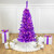 Pre-Lit Medium Artificial Pine Christmas Tree - 4' - Purple - Clear Lights - IMAGE 1