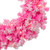 Pre-Lit Flocked Pine Artificial  Christmas Wreath - 24" - Pink - Clear Lights - IMAGE 6