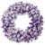 Pre-Lit Flocked Pine Artificial  Christmas Wreath - 24" - Purple - Clear Lights - IMAGE 2