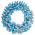 Pre-Lit Flocked Pine Artificial  Christmas Wreath - 24" - Sky Blue - Clear Lights - IMAGE 2