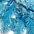 Pre-Lit Flocked Pine Artificial  Christmas Wreath - 24" - Sky Blue - Clear Lights