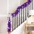 Pre-Lit Artificial Pine Christmas Garland - 9' - Purple - Clear Lights - IMAGE 1