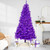 Pre-Lit Medium Artificial Pine Christmas Tree - 7' - Purple - Clear Lights - IMAGE 1