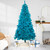 Pre-Lit Medium Artificial Pine Christmas Tree - 7' - Turquoise - Clear Lights - IMAGE 1