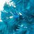 Pre-Lit Medium Artificial Pine Christmas Tree - 7' - Turquoise - Clear Lights