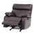 Faux Leather Upholstered Reclining Chair with Padded Arms - 39" - Dark Brown - IMAGE 2