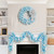 Pre-Lit Artificial Flocked Pine Christmas Garland - 9' - Sky Blue - Clear Lights - IMAGE 3