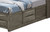 Wooden Panel Full Bed with Drawers and Shelves - 87" - Gray - IMAGE 4