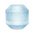 Diamond Ribbed Glass Vase - 8" - Blue - IMAGE 1