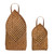 Woven Bamboo Basket Wall Pockets - 19" - Set of 2 - IMAGE 1