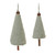 Pine Tree Christmas Ornaments - 6.75" - Green and Brown - 8ct - IMAGE 1