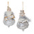 Ornate Santa and Snowman Christmas Finial Ornaments - 4.5" - Silver and White - 6ct - IMAGE 1