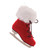 Fluffy Ice Skate Christmas Ornaments - 7.25" - Red and White - 6ct - IMAGE 1