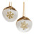Clam Shell with Snowflake Christmas Ornaments - 3.25" - Gold and White - 12ct - IMAGE 1