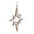 Cut-Out Wood Star Christmas Ornaments - 10" - White and Brown - 4ct - IMAGE 1