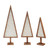 Framed Pine Christmas Tree Tabletop Decor - 29" - White and Brown - Set of 3 - IMAGE 2