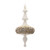 6ct White and Gold Finial Drop with Bead Christmas Ornaments 8.25" - IMAGE 2