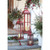 Set of 3 Red Cut Outs Pillar Candle Lanterns 37" - IMAGE 2
