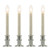 Window Hugger Candles with Remote - 10" - Brushed Nickel - Set of 4 - IMAGE 1