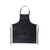 Leather Kitchen Apron with Zipper Pocket - 36.25" - Black - IMAGE 1