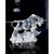 LED Lighted Crystal Cut Bull Decoration - 14.25" - Set of 2 - IMAGE 2