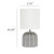 Petite Webbed Waves Bedside Table Desk Lamp with Drum Shade - 10.5" - Gray - IMAGE 3