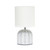 Petite Webbed Waves Bedside Table Desk Lamp with Drum Shade - 10.5" - White - IMAGE 1