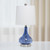 Rippled Glass Table Desk Lamp with White Tapered Shade - 23.25" - Blue - IMAGE 2