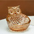 Owl Christmas Candy Bowl - 5" - Amber - IMAGE 1