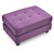 Upholstered Tufted Ottoman - 38" - Purple - IMAGE 3