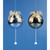Musical Pull String Globe Hanging Christmas Ornaments with Bow - 5” - 2ct - IMAGE 1