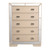 5-Drawer Wooden Bedroom Chest with Mirror Accent - 58" - Beige - IMAGE 1