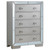 5-Drawer Wooden Bedroom Chest with Mirror Accent - 58" - Silver Champagne - IMAGE 2