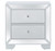 2-Drawer Square Mirrored Nightstand - 28" - White - IMAGE 1