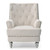 Velvet Upholstered Tufted Back Accent Chair - 37" - Cream - IMAGE 1