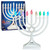 LED Glow Color Changing Hanukkah Menorah - 13" - Pearl White - IMAGE 3